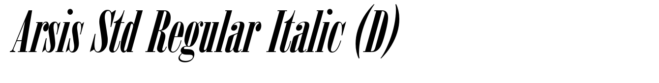 Arsis Std Regular Italic (D)